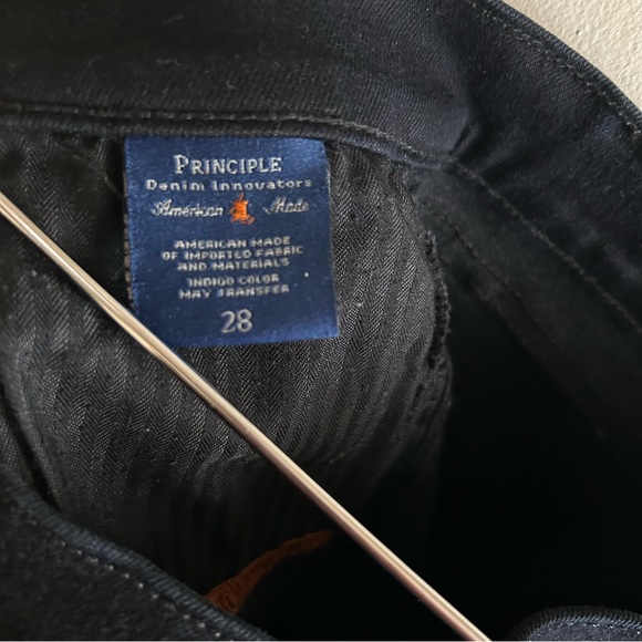 Principle Denim Innovators~Dreamer Black Velvet Tuxedo Stripe Skinny Jeans in 28 - Picture 9 of 16